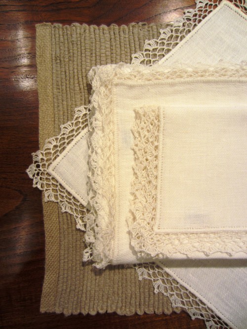Hand Crotcheted Lithuanian Linen Tabletop
