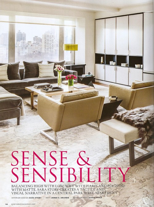 Sara Story designs with ANICHINI linens in a Central Park West Apartment