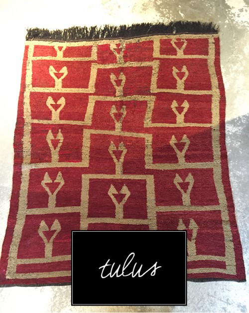 A Tulu Vintage Kilim Rug from Anatolia